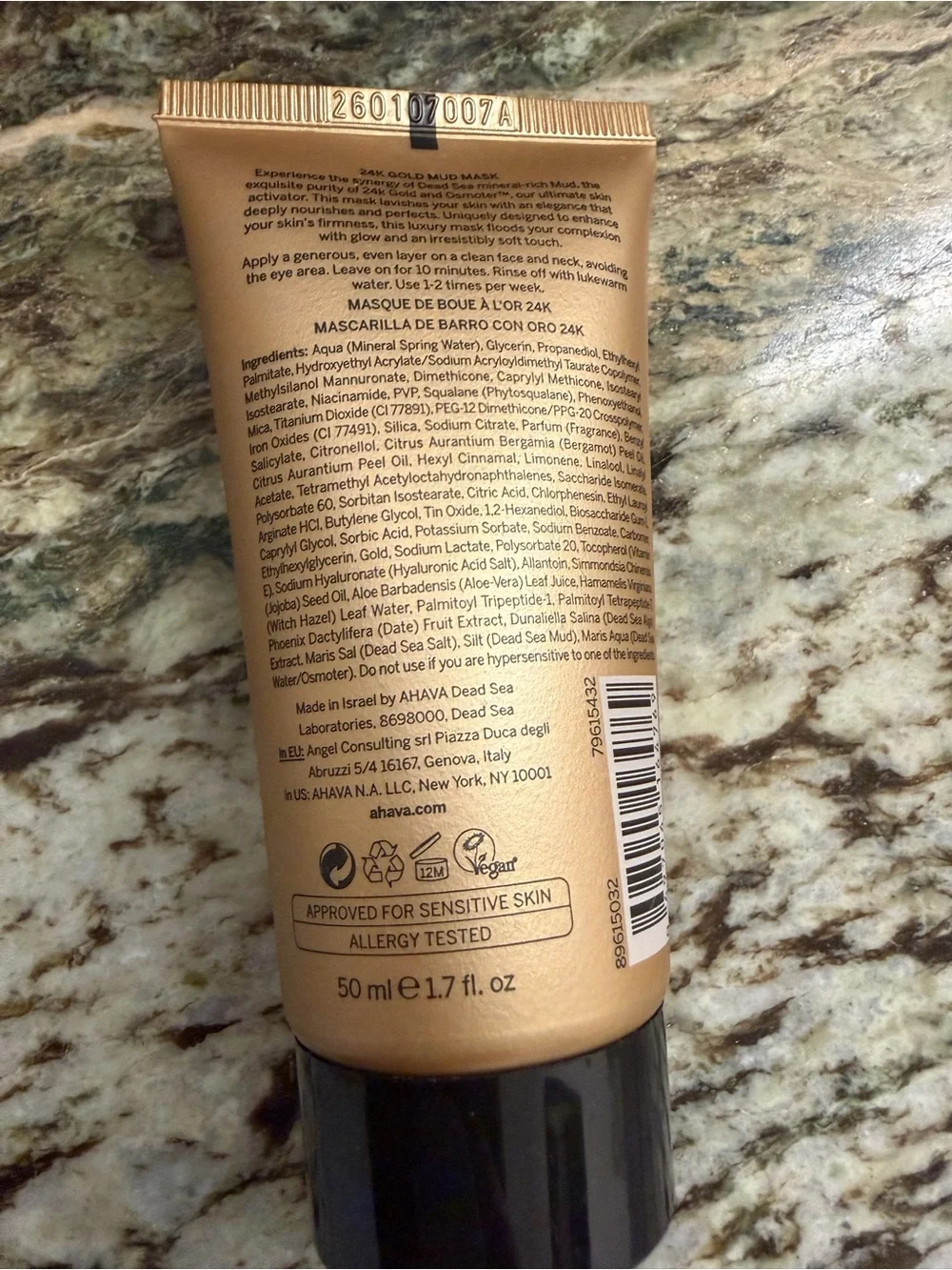 AHAVA 24k Gold Mud Mask